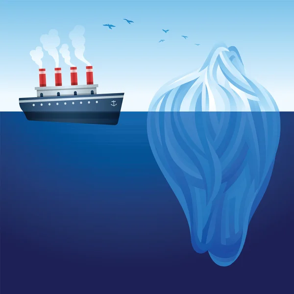 Eisbergschiff — Stockvektor