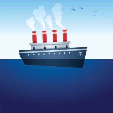 Steamship clipart