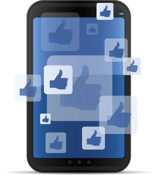 Mobilnych sieci społecznościowych — Wektor stockowy