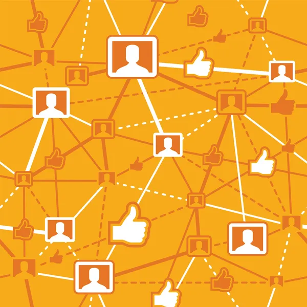 Contexte de réseautage social sans faille — Image vectorielle
