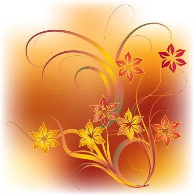 Flower background - vector illustration clipart