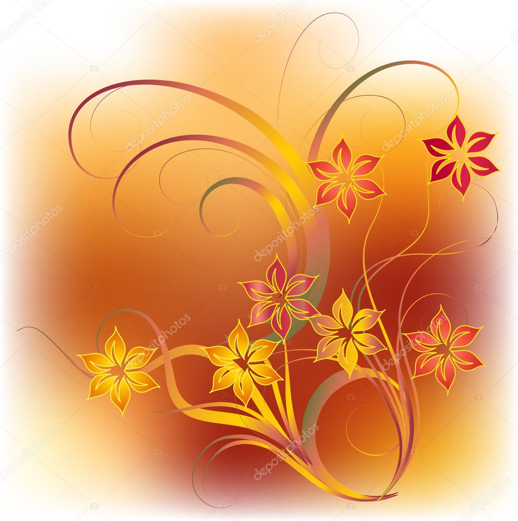 Flower background - vector illustration