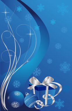 Christmas blue clipart
