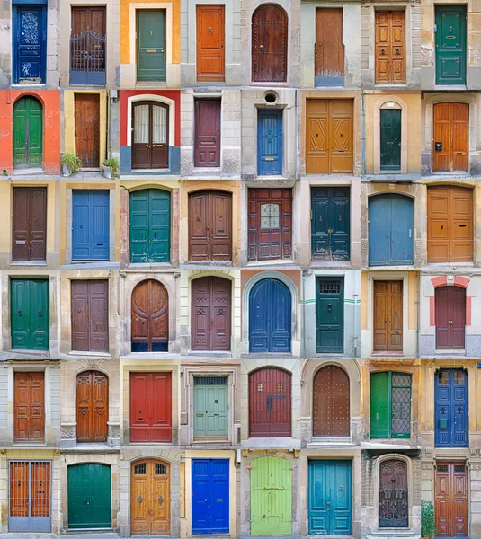 Puertas delanteras, Barcelona, España Fotos De Stock