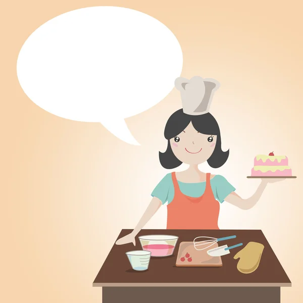 stock image Woman preparing christmas cake