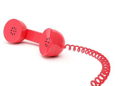 Red telephone receiver clipart