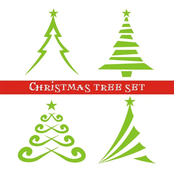 Conjunto de árboles de Navidad — Archivo Imágenes Vectoriales