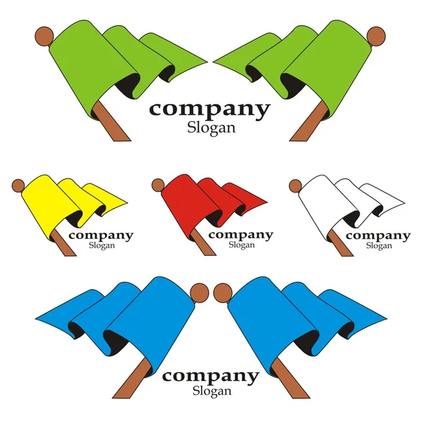 Färg flags logotyp — Stock vektor