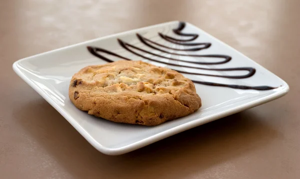 Cookie served on a plate — Stock Photo, Image