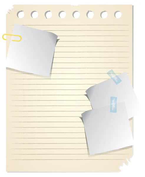 stock image Blank piece of paper with stick notes