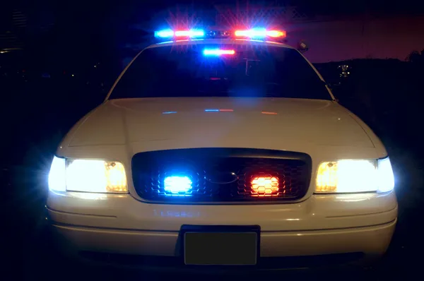 Luces de coche policía Imágenes de stock libres de derechos