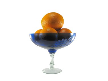 Vase with oranges clipart