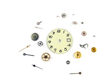 The disassembled watch clipart