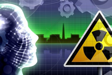 Nuclear accident concept clipart