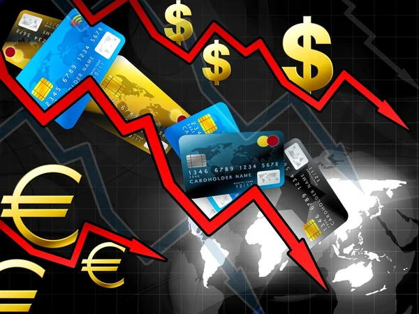 Concepto de crisis monetaria mundial — Foto de Stock