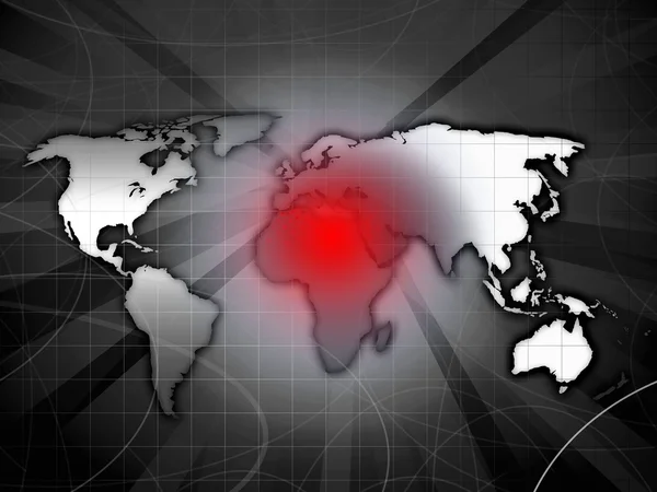 stock image Africa conflict map