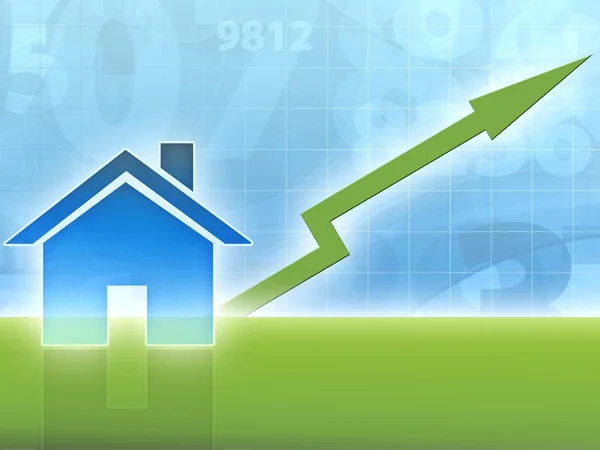 Hus ökar fastighetsvärdet — Stockfoto