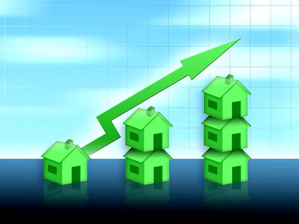 House property value up — Stock Photo, Image