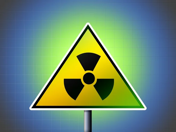 Radioaktywność niebezpieczeństwo znak — Zdjęcie stockowe