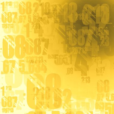 Golden numbers background clipart