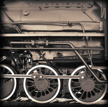 Old sephia train clipart