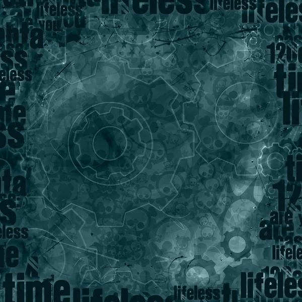 Detailed monochrome blue grunge textured background — Stock Photo, Image