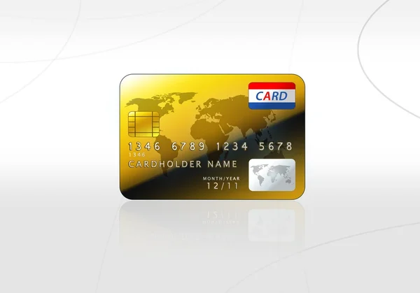 Cartão de crédito dourado — Fotografia de Stock