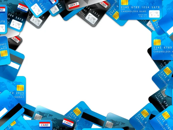 Kreditní karty bílé pozadí — Stock fotografie