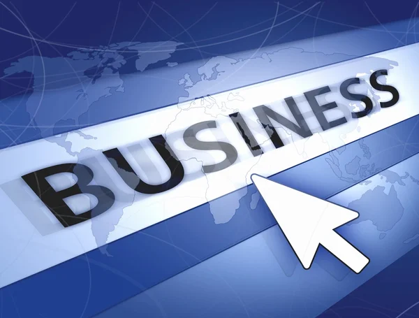 Stock image Blue business world concept