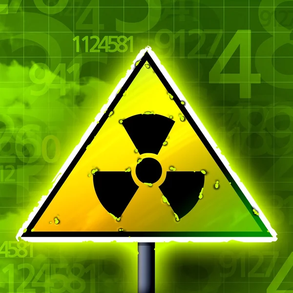 Radioactivity sign numbers — Stock Photo, Image