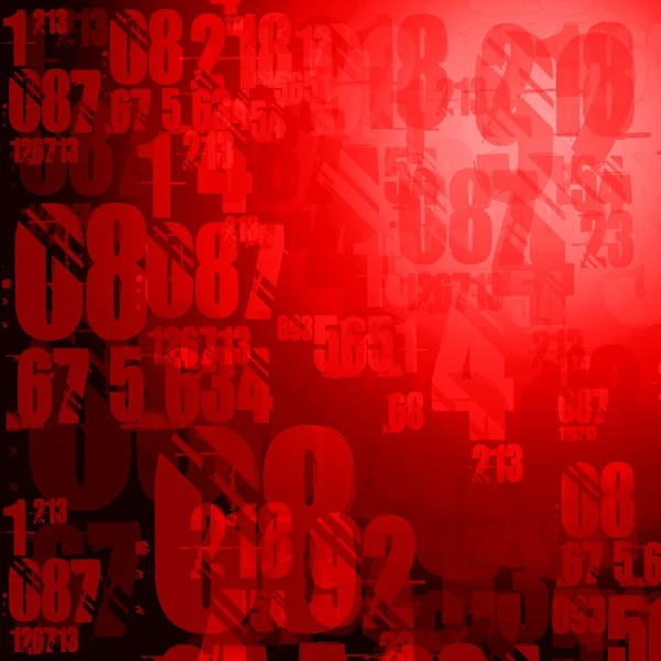 Números vermelhos — Fotografia de Stock