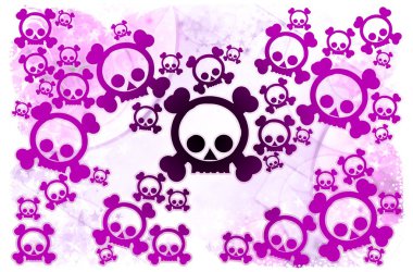Emo Skulls Background clipart