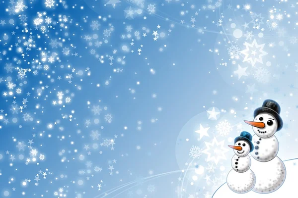 Snowman blue xmas — Stock Photo, Image