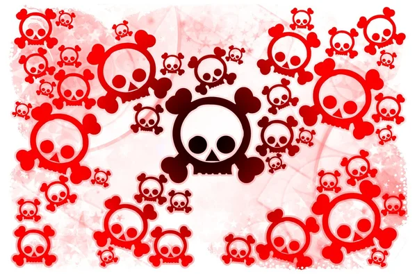 Red emo skulls — Stock Photo, Image