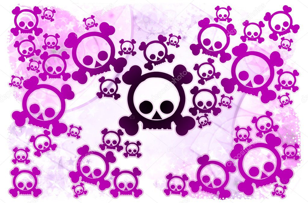 Emo Skulls Background