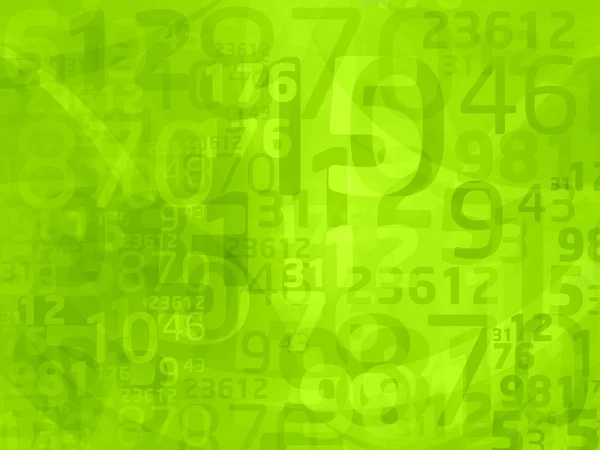 Sfondo verde con numeri astratti — Foto Stock