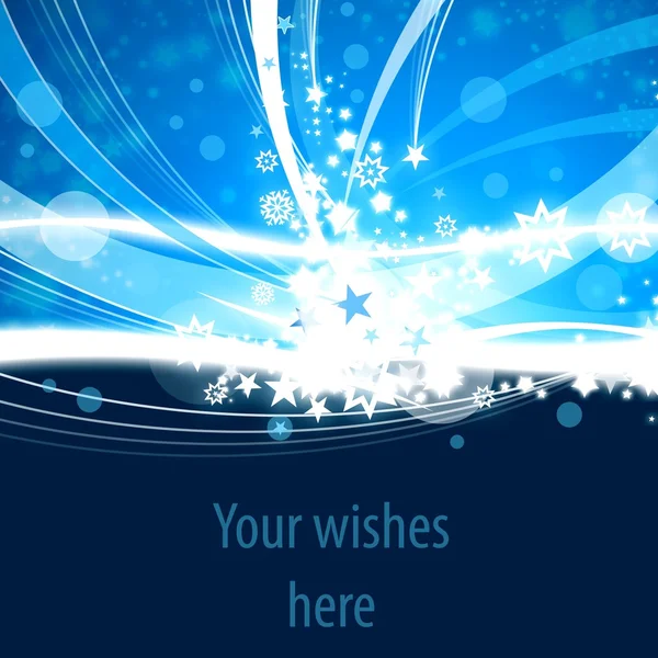 stock image Blue Xmas card