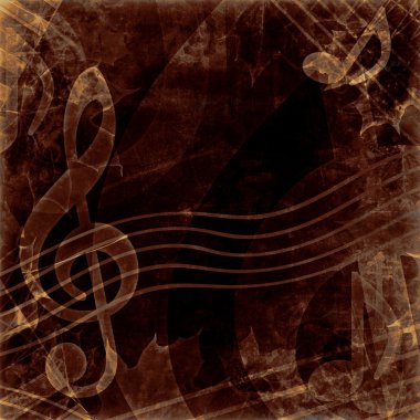 Vintage dark notes clipart