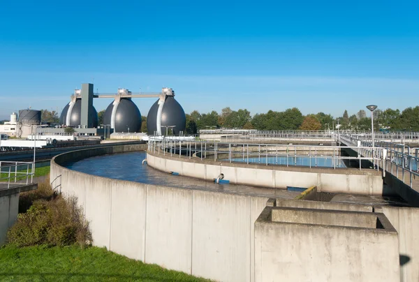 Waste water plant Royalty Free Stock Images
