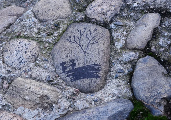 Auf die Felsenliebhaber gemalt — Stockfoto