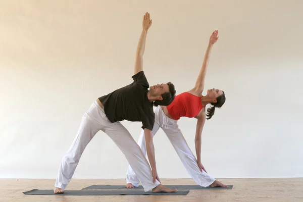 stock image Couple practicing Yoga