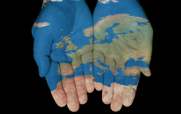 Europe In Our Hands — Stock Photo, Image