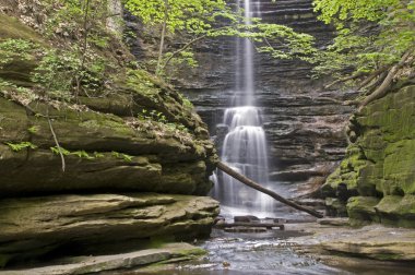 Waterfall At Matthiessen State Park clipart
