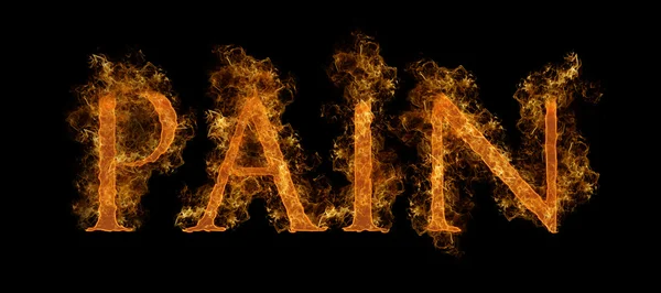 stock image Flaming Pain Text