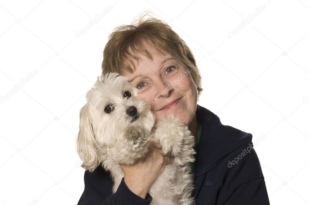 Mature Woman with her puppy