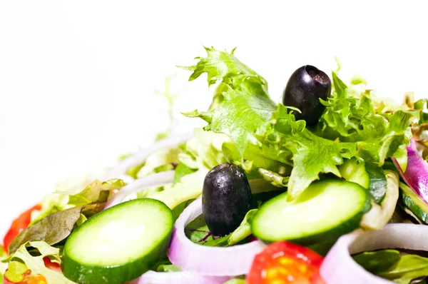 Friss mesclun saláta extrém közelről — Stock Fotó
