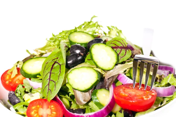 Fresh mesclun salad close up horizontal — Stock Photo, Image