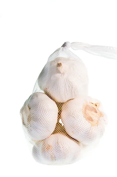 Um saco de alho — Fotografia de Stock