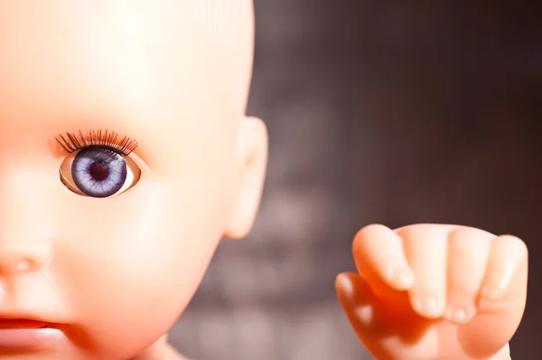 stock image Old baby doll close up