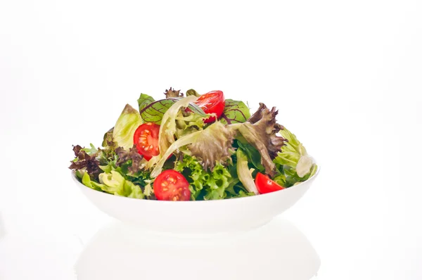 Salada de tomate e alface fresca — Fotografia de Stock